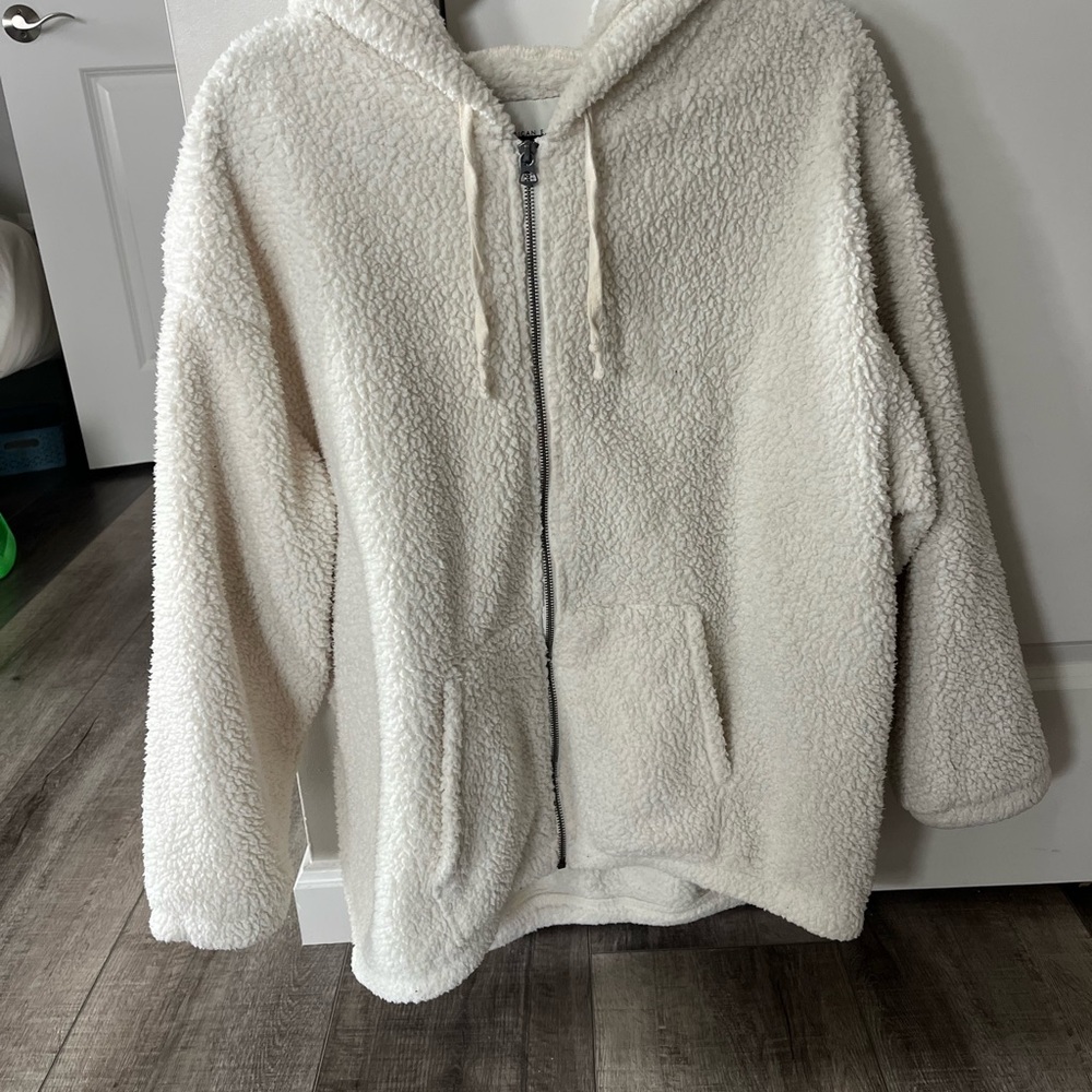 Cozy Cream Sherpa Hoodie American Eagle Womens